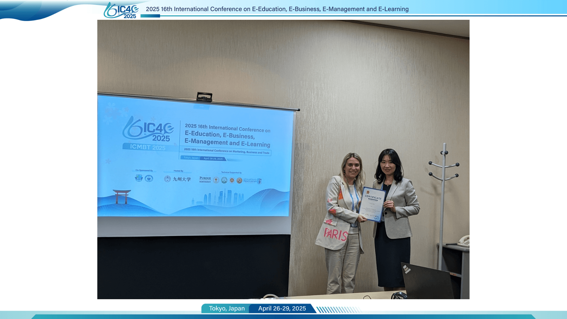 Best Presentation Award Winner - Onsite Session 12